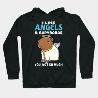 I Like Angels and Capybaras you not so much cartoon Hoodie